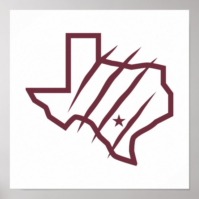 Texas A&M University - San Antonio | Staat-Logo Poster (Vorne)