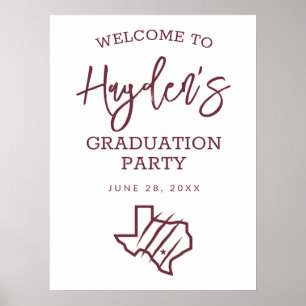 Texas A&M University - San Antonio   Staat-Logo Poster