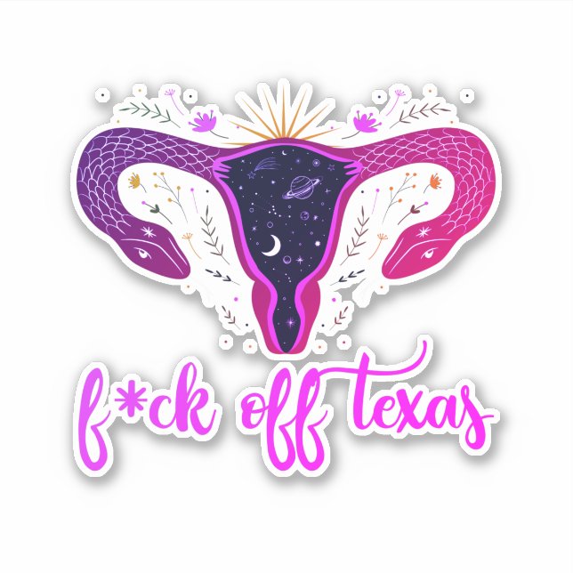 Texas Abortion Ban Celestial Uterus Protest Auto Aufkleber (Vorderseite)