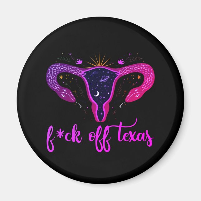 Texas Abortion Ban Celestial Uterus Protest Magnet (Vorne)