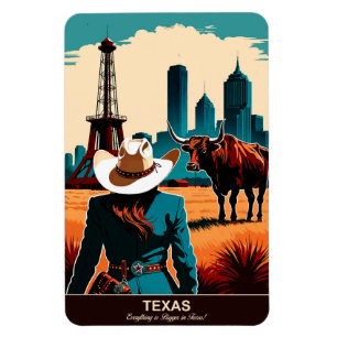 Texas: Alles ist größer in Texas Flexibel Magnet