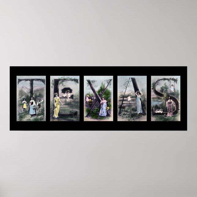 TEXAS Alphabet Letter Name Art Poster (Vorne)