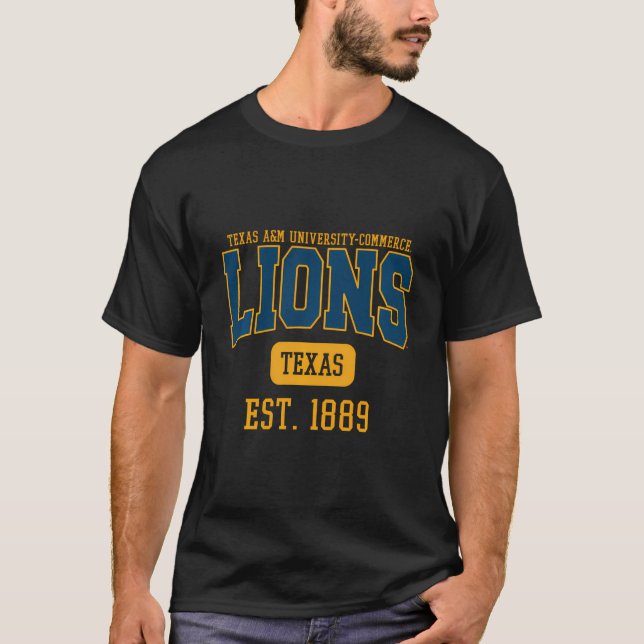 Texas Am University-Commerce Lions Est. Date T-Shirt (Vorderseite)