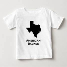 Texas American Badass Black Baby T-shirt