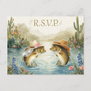 Texas-Angelfisch-Hochzeit-R.S.V.P.-Antwort Postkarte