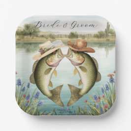 Texas Angler Hochzeit Pappteller
