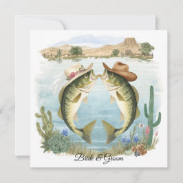 Texas-Angler-Hochzeitseinladung Cowboyhut Bass Einladung