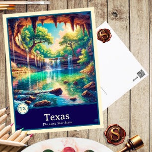 Texas   Anime Style Cel Schattenkarte Postkarte