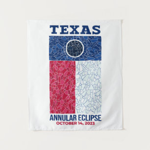 Texas Annular Eclipse Tapestry Wandteppich