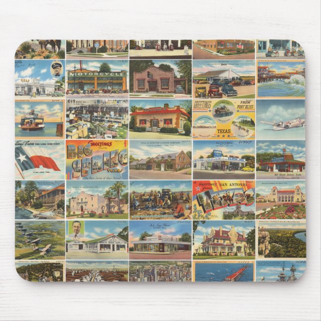 Texas Antique Postcard Mousepad (Vorne)