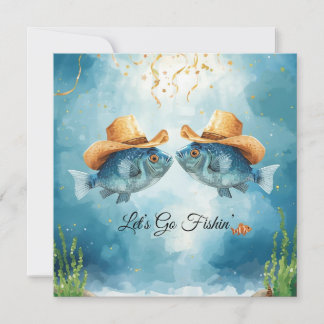 Texas Aquarium Cowboy-Fisch-Party-Einladung Einladung