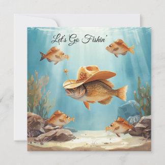 Texas Aquarium Cowboy-Fisch-Party-Einladung Einladung