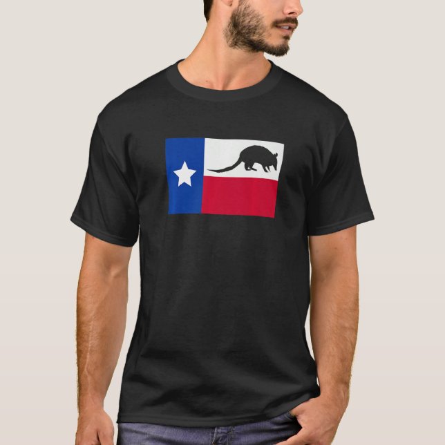 Texas Armadillo Flag Premium T-Shirt (Vorderseite)