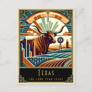 Texas Art Deco Postkarte