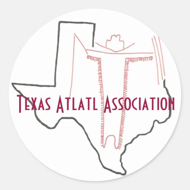 Texas Atlatl Association Aufkleber (Vorderseite)