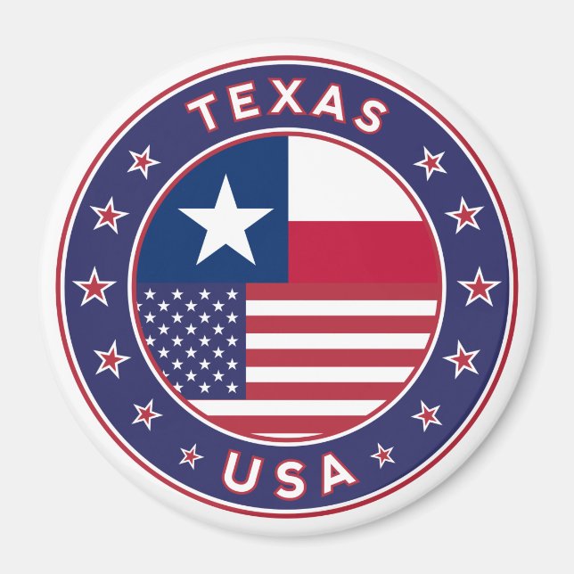 Texas Aufkleber, Handy, Totbeutel Magnet (Vorne)