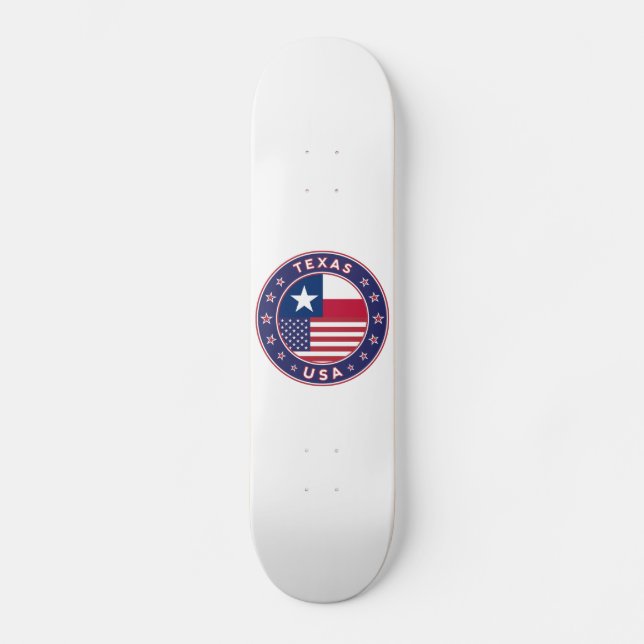 Texas Aufkleber, Handy, Totbeutel Skateboard (Vorderseite)