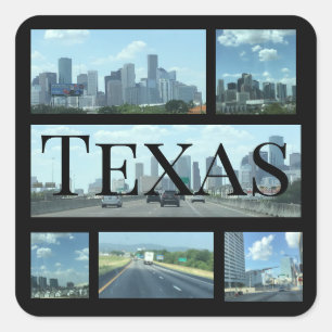 Texas-Aufkleber Quadratischer Aufkleber