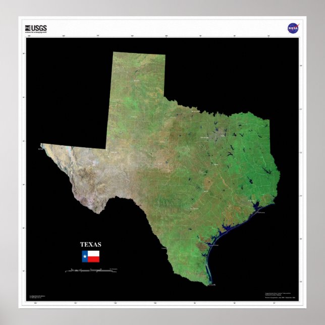 Texas aus dem Weltraum Poster (Vorne)