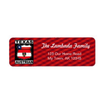 Texas Austrian American Address Labels