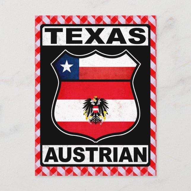 Texas Austrian American Card Postkarte (Vorderseite)