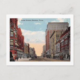 Texas Ave., Houston, Texas 1910 Vintage auf Deutsc Postkarte