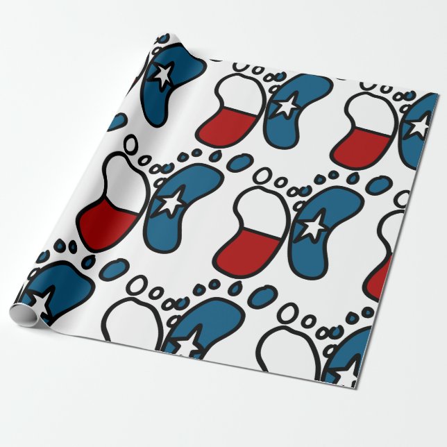 Texas Baby Feet Geschenkpapier (Ungerollt)