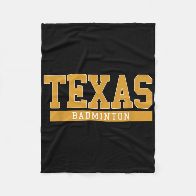 Texas Badminton  Fleecedecke (Vorderseite)