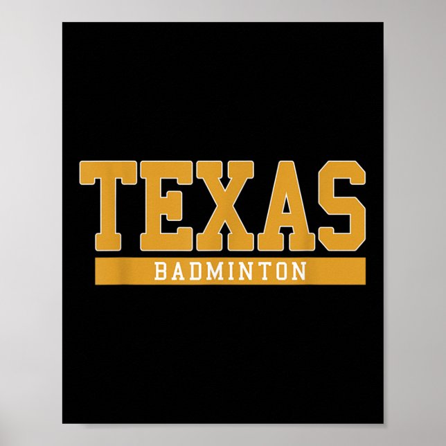 Texas Badminton  Poster (Vorne)