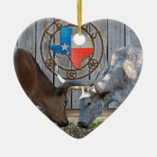 Texas Barn Art Keramik Ornament