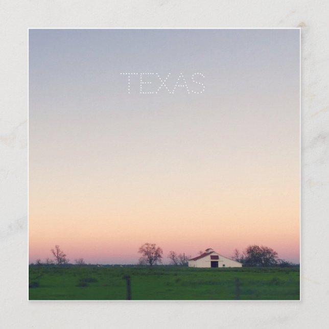 Texas Barn bei Sunset (Vorderseite)