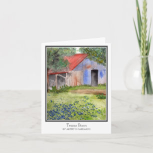 Texas Barn Watercolor Geburtstag Karte