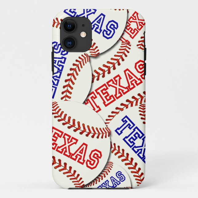 Texas-Baseball-Collage Case-Mate iPhone Hülle (Rückseite)