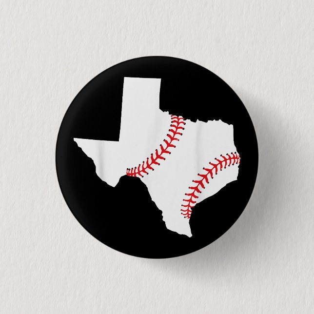Texas Baseball Staat lustig Texas Baseball Button (Vorderseite)