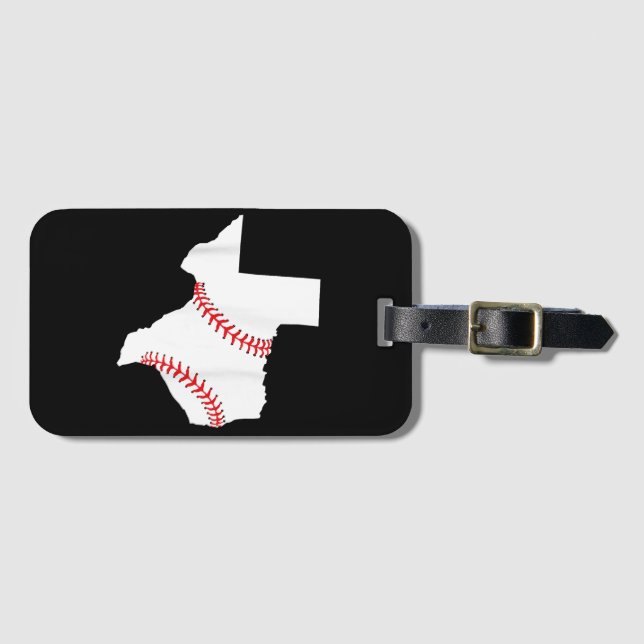 Texas Baseball Staat lustig Texas Baseball Gepäckanhänger (Vorderseite (Horizontal))