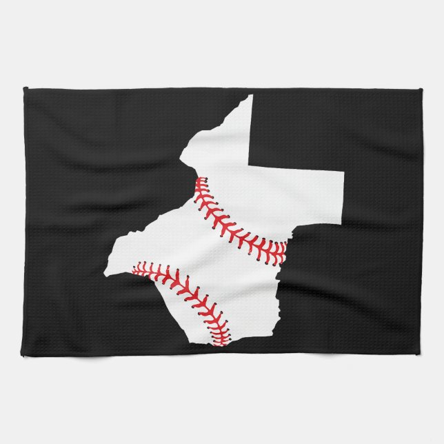 Texas Baseball Staat lustig Texas Baseball Geschirrtuch (Horizontal)