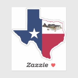 Texas Bass Flag Aufkleber
