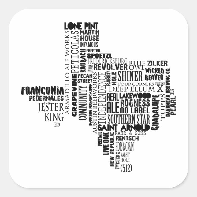 Texas Beer Lovers Sticker (Vorderseite)