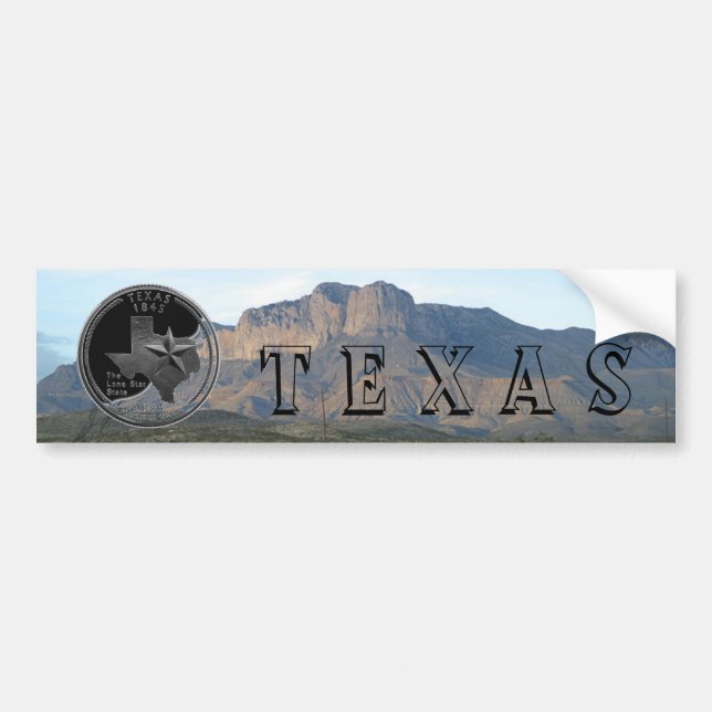 Texas-Berge Autoaufkleber (Vorne)
