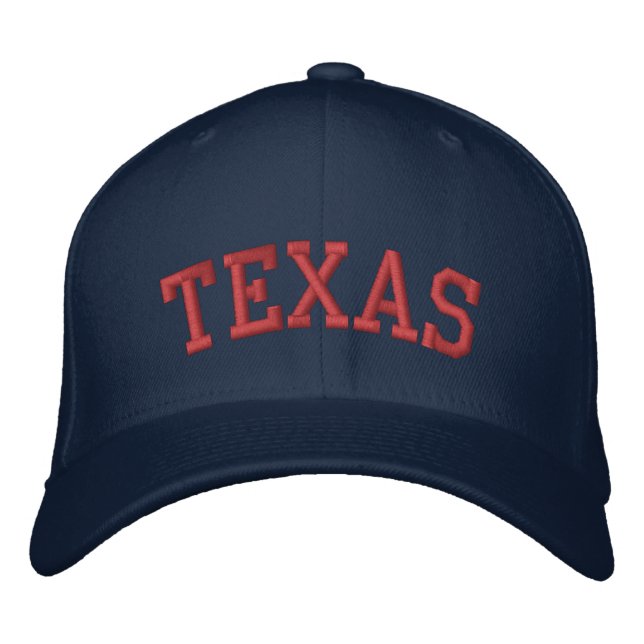 Texas Bestickte Baseballkappe (Vorderseite)