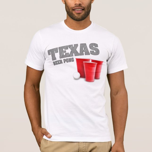 Texas-Bier Pong T - Shirt (Vorderseite)