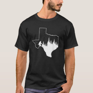Texas Bigfoot Geschenk Sasquatch Silhouette Staat  T-Shirt