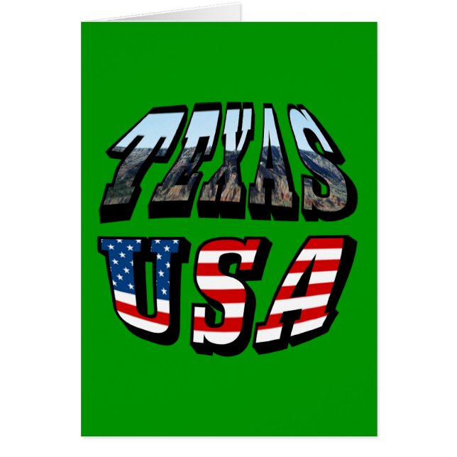 Texas Bild und Flag Text (Vorne)