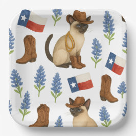 Texas Birthday Themed for Cat Lovers  Pappteller
