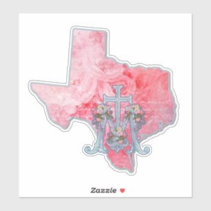 TEXAS BLESSEED JUNGFRAU MARY RELIGIOUS MARIAN CROS AUFKLEBER