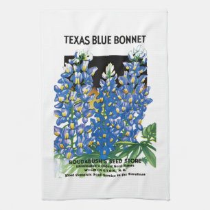 Texas Blue-Bonnet-Saatgutverpackung Geschirrtuch