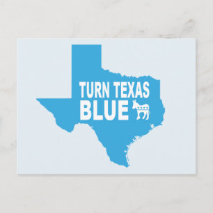 Texas Blue Postcard Wahldemokratie Postkarte
