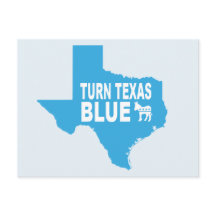 Texas Blue Postcard | Wahldemokratie