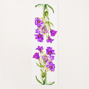 Texas Bluebells Eustoma Russellianum Watercolor Yogamatte