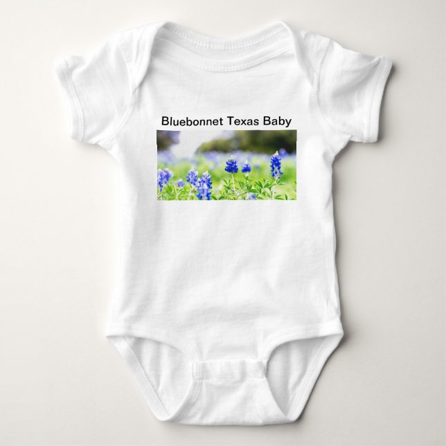 Texas Bluebonnet Baby Bodysuit Onsie Newborn Strampler (Vorderseite)